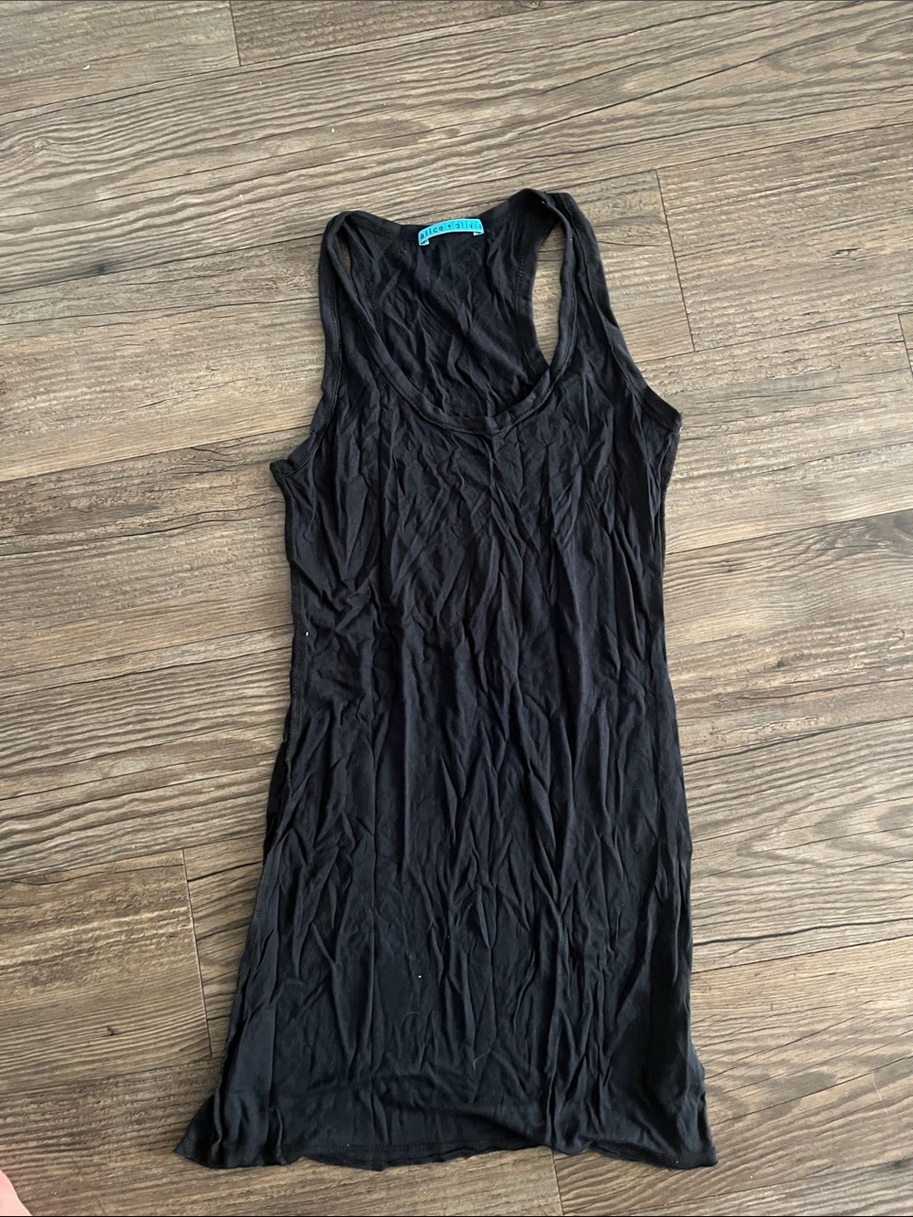 Alice + Olivia Black Racerback Tank